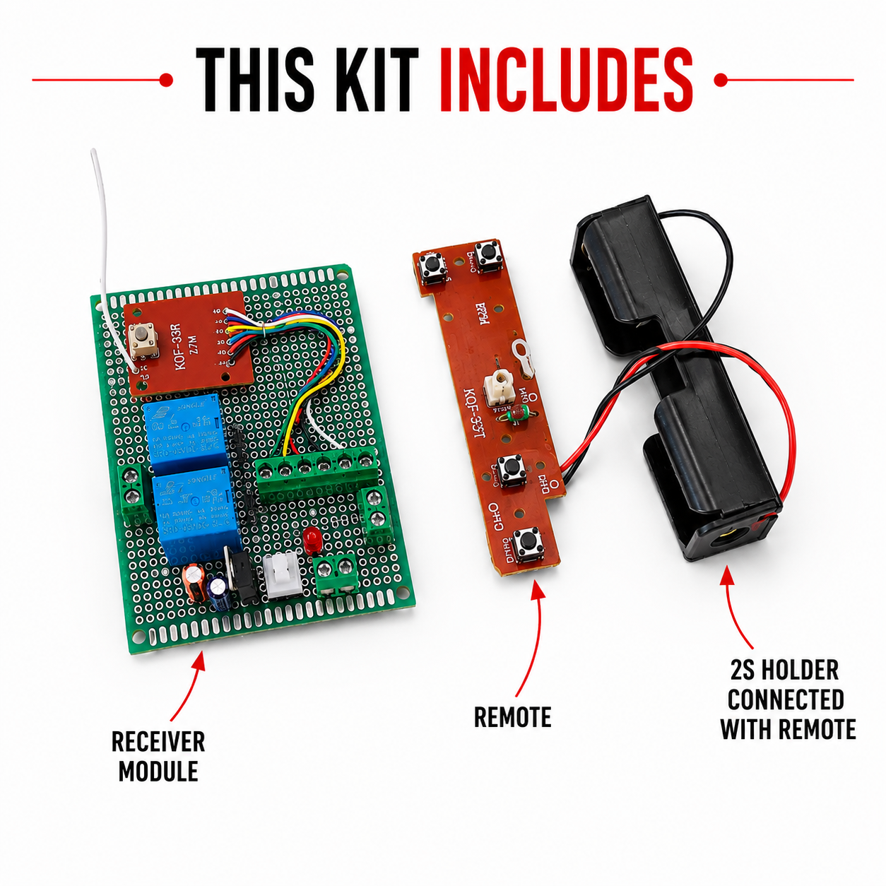 27MHz Wireless Remote Control Kit for 12V & 5V Motors - Image 5