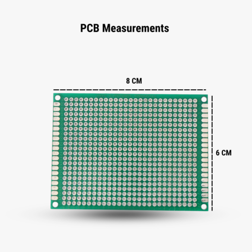 6 × 8 cm Universal PCB Prototype Board Single-Sided – 2.54mm Hole Pitch