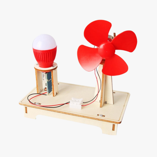 DIY Wooden Wind Turbine Educational Model | Renewable Energy STEM Kit
