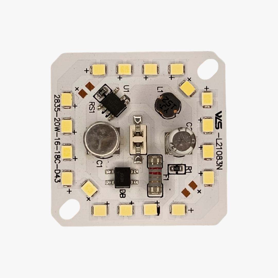 20W Square Alpha DOB LED MCPCB ā Cool White | Driver On Board | Dome Bulb Raw Material