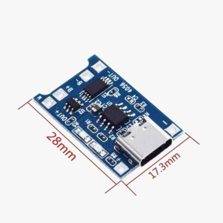 Type - C TP4056 1A Lithium Ion Battery Protection Charging Module - Image 2