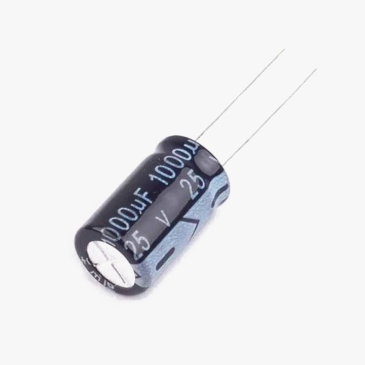 1000uF 25V Polarized Electrolytic Capacitor - 1 Pcs