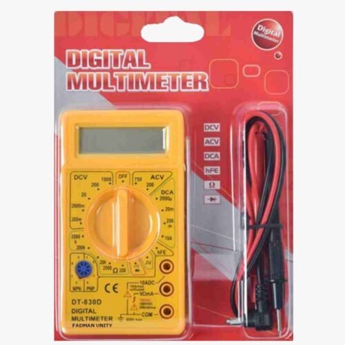 DT830D Yellow Color Digital Multimeter with Probe