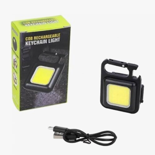 4-Modes Keychain Flashlight White COB LED with Multipurpose Uses