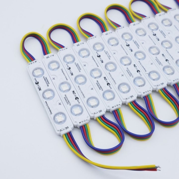 3 LED 12v RGB Optical Module Strip-5050 SMD Waterproof 4 Wire Interior Light - Image 2