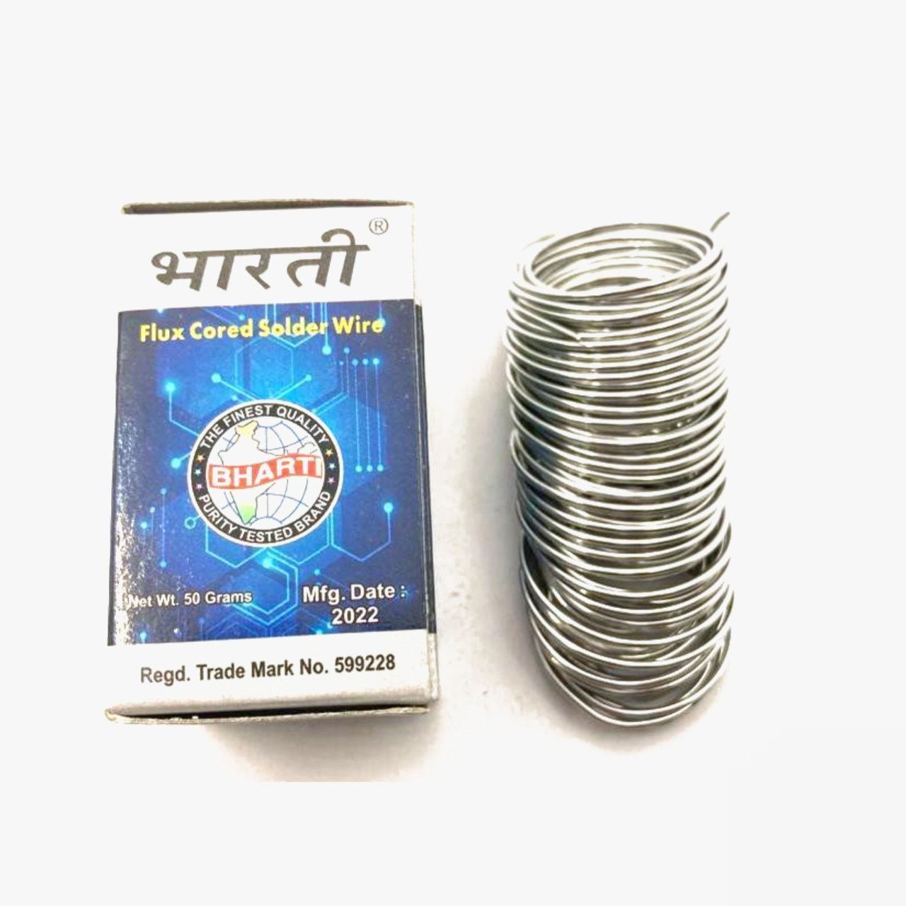 50 Gram Original Bharti Flux Cored Premium Soldering Wire (Grade: 60-40, SWG: 18)