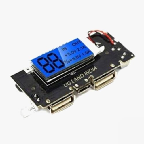 Dual USB 5V 2.1A PCB Black Power Module With Voltage Display LCD