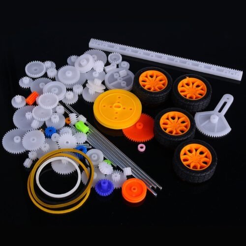 78-Piece Assorted Plastic Gear Kit for DIY Car and Robot Projects