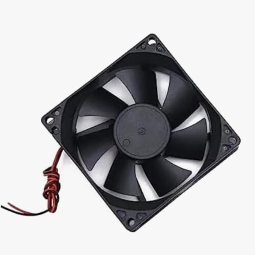 80x80x25mm Cabinet 3.1in Fan 12V DC CPU Cooling Fan - Black