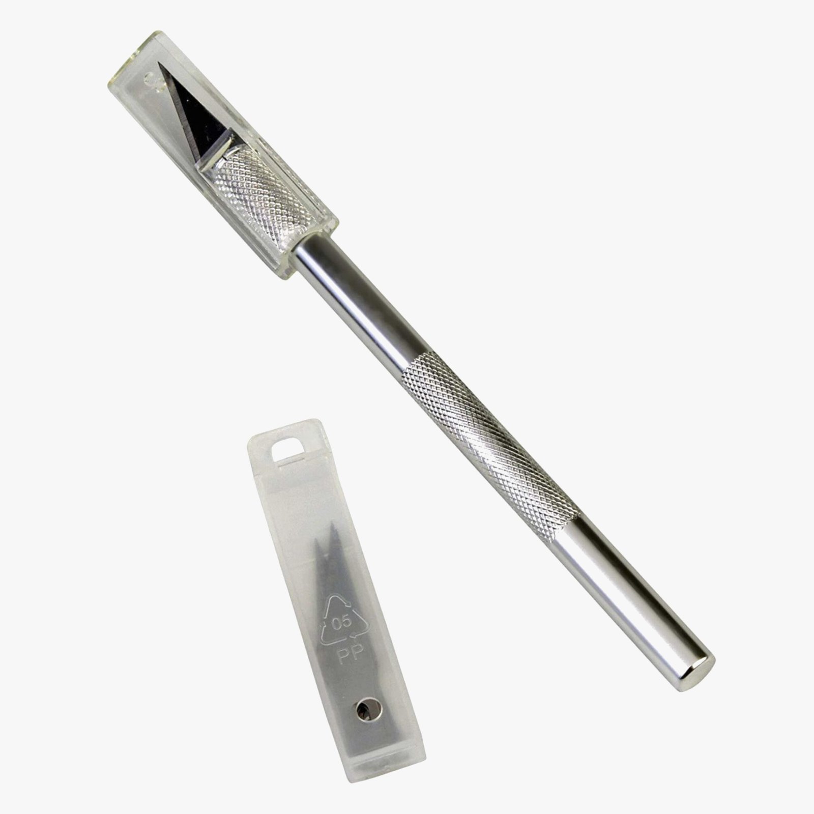 Detail Knife Pen Cutter Steel With 2 Interchangeable Blades For Carving and Paper Cutting - Image 2