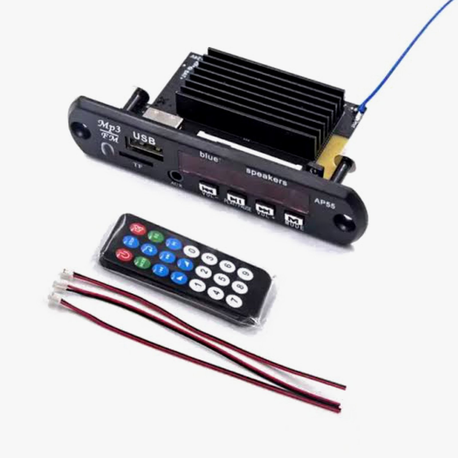 Gold-AP55 Audio Music Player: 2x50W Dual Board With Built In Bluetooth, USB, SD-Card Slot & Remote