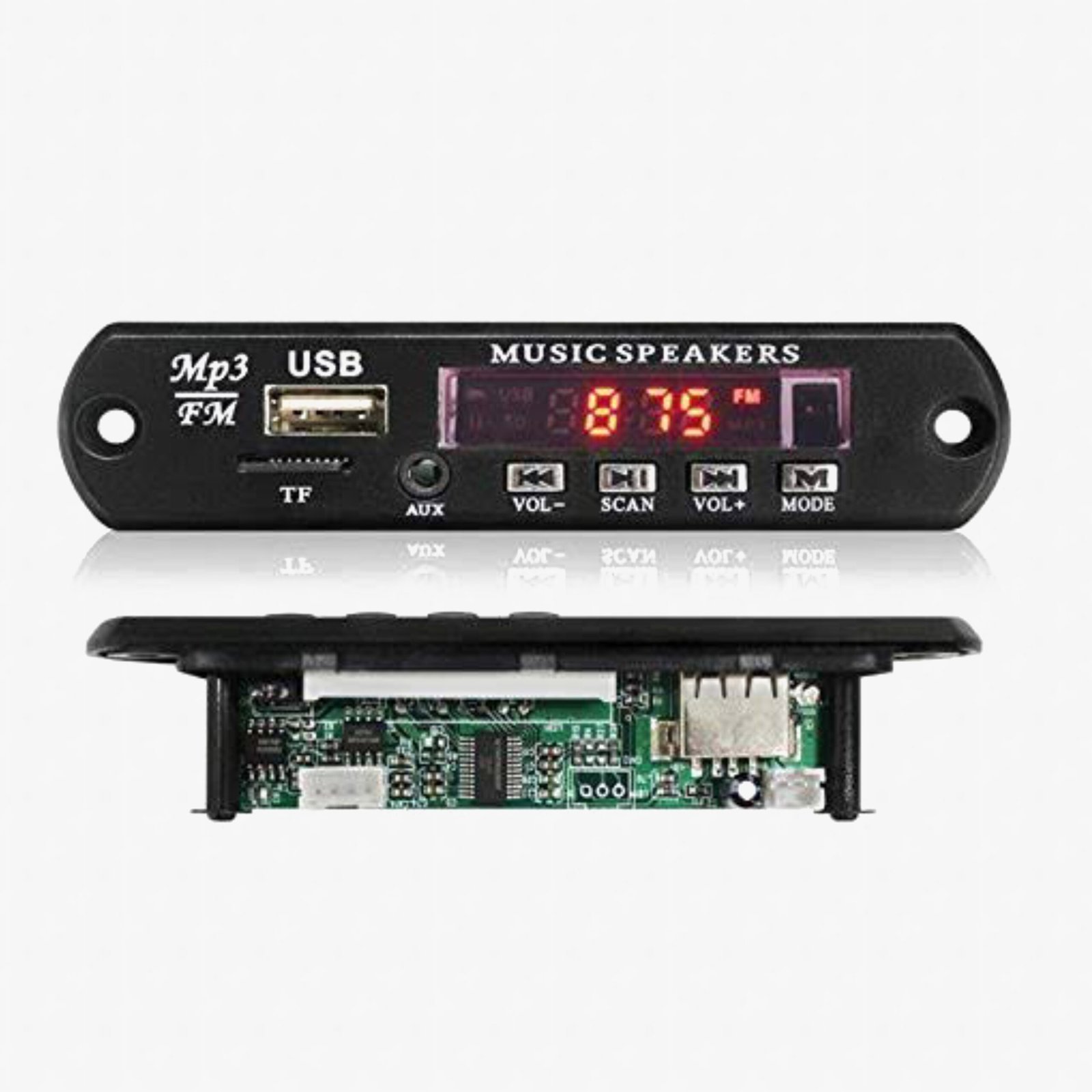 Bluetooth MP3 Decoding Board Module with Inbuilt SD Card Slot, USB, FM, and Remote Control - Image 2