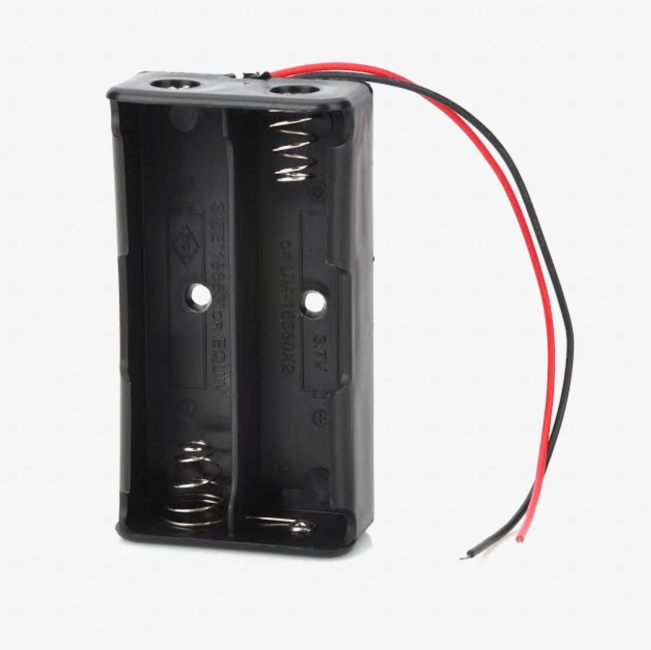 3.7v 2S - 18650 Battery In-Series Lithium Cell Holder Open Case With Wire - Image 3