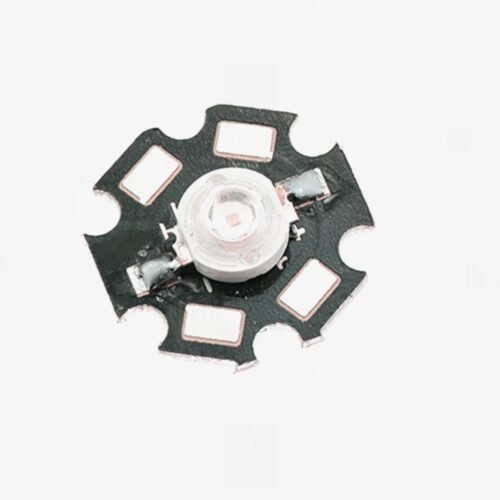 3 Watt High Power Cool White Button Led On Star Board Heat Sink - 1 Pcs