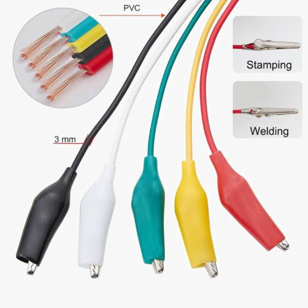 Double-Ended Crocodile Clips Connectors - Alligator Clips Connectors - 5 Pcs Pack - Image 2