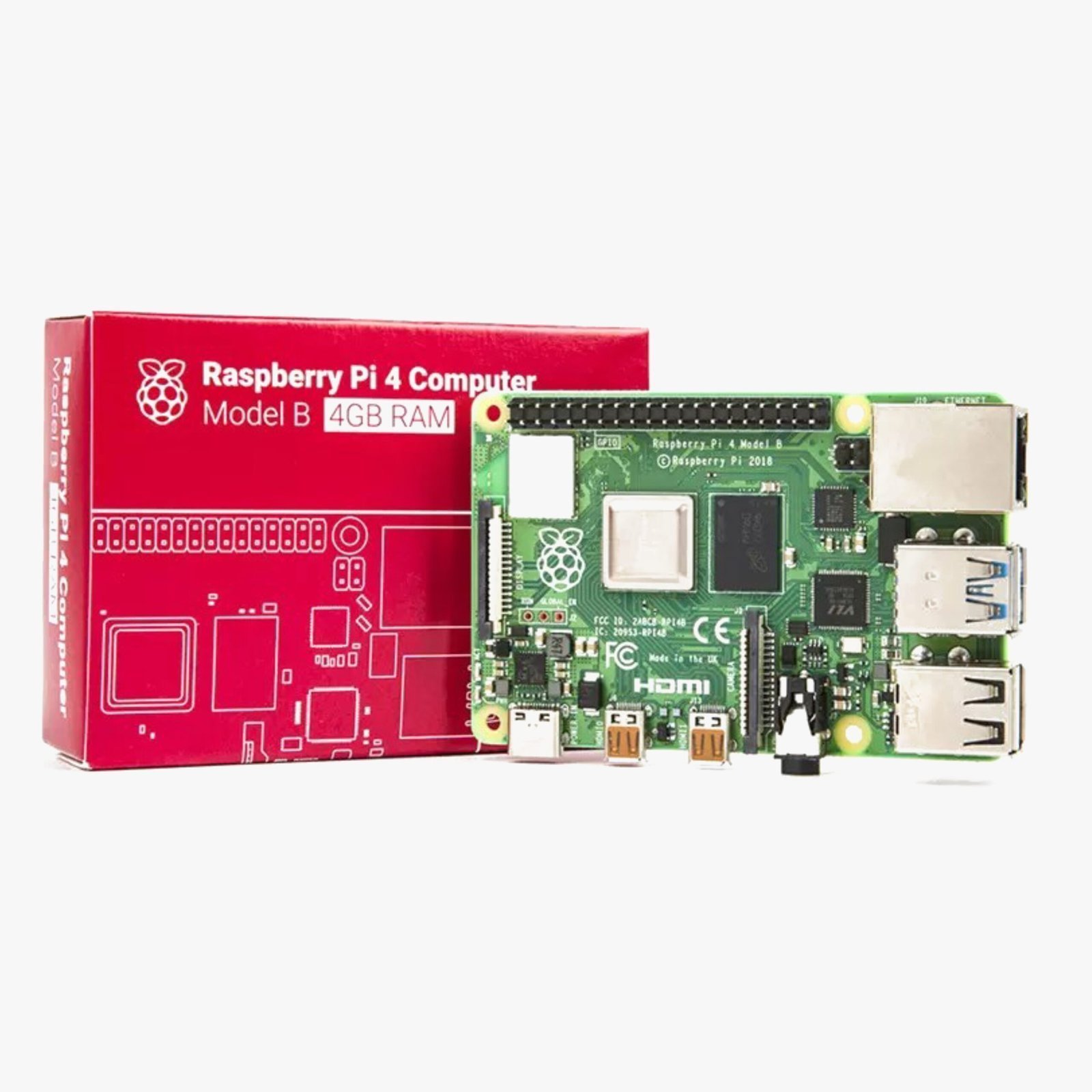 Raspberry Pi 4B With 4 GB RAM - Free Micro-HDMI Cable