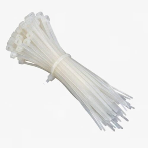 2.5 X 100MM Nylon Self-Locking Cable Ties / Zip Ties (White) - 50 Pcs Pack