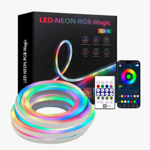 RGB Neon Light Strip with App & Remote Control | Music Sync LED Lights (5 Meter)