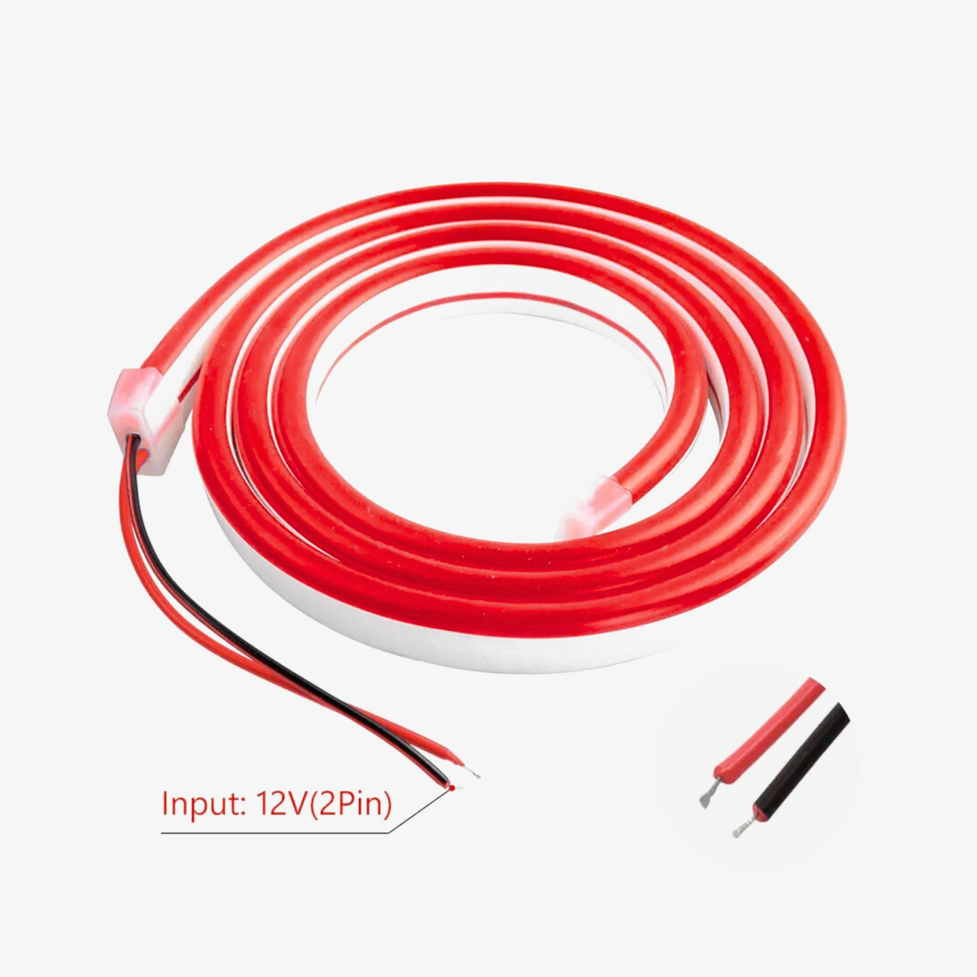 Red Neon LED Strip Light | 12V DC Waterproof (1 Meter Pack)