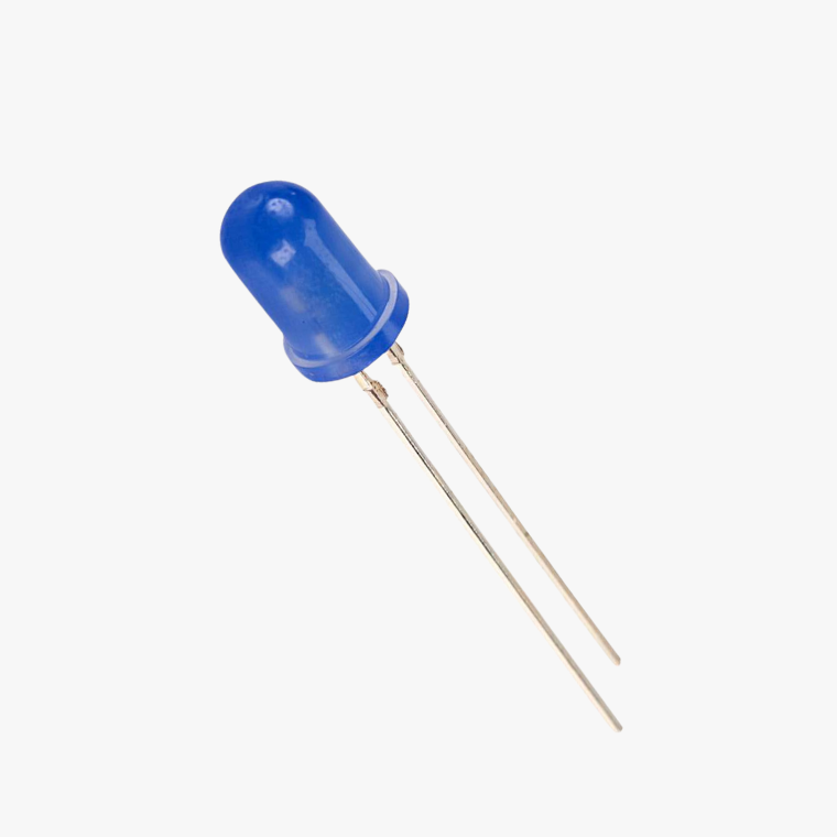 Diffused Blue LED-5mm - 5 Pcs Pack - Image 2