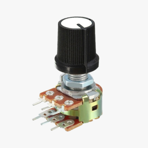 47K Ohm Dual Channel Potentiometer With Knob - 1 Pcs