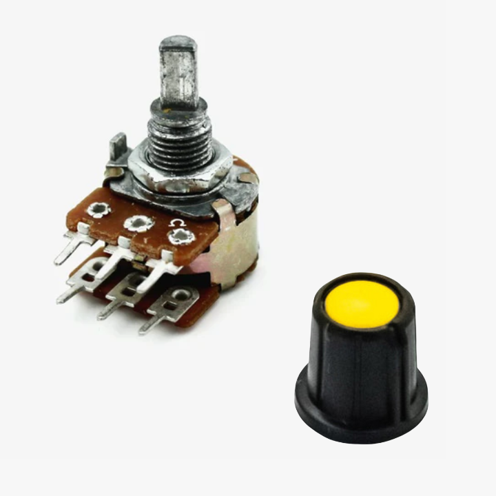 100K Ohm Dual Channel Potentiometer With Knob - 1 Pcs - Image 3