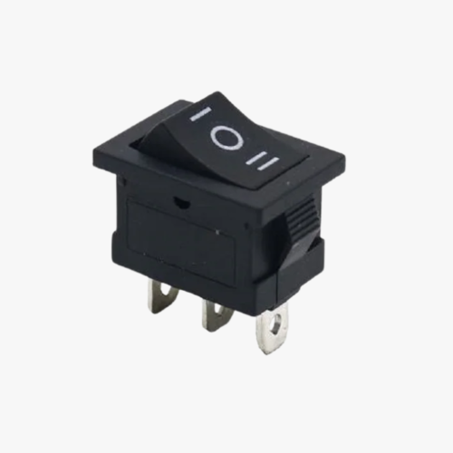 3 Pin -3 Way Black Rocker Switch On/Off/On - 1 Pcs